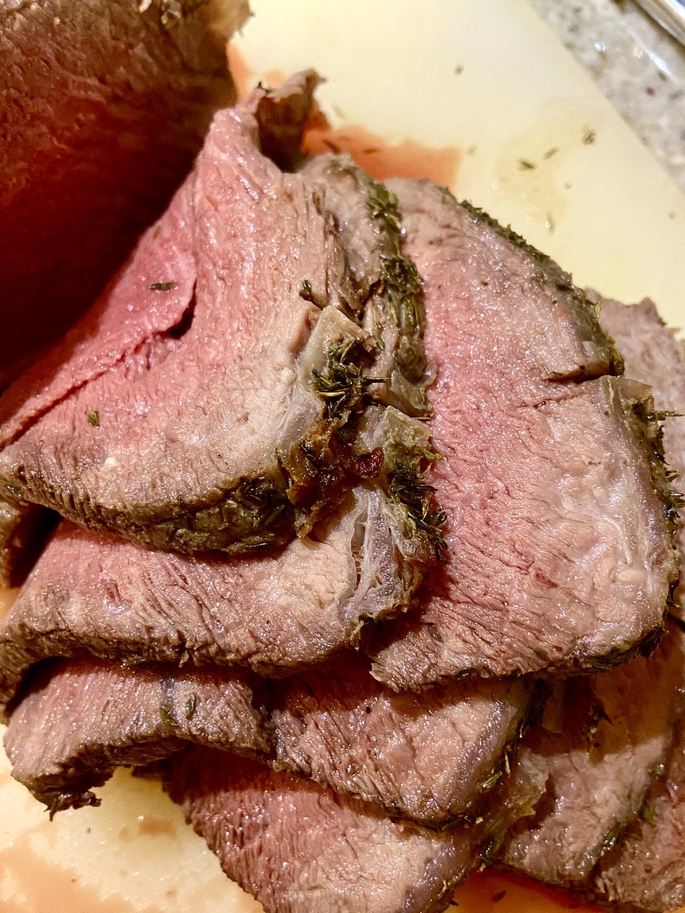 Nice rare roast beef